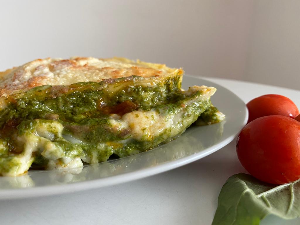 Lasagna de Pesto y Tomates Confitados